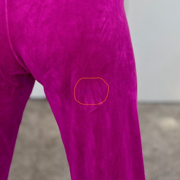 Vintage Y2K Juicy Couture Bling Velour Plush Tracksuit Pants - Size M - Magenta - Picture 8 of 8